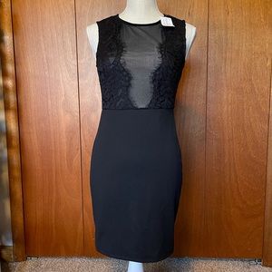 Windsor Black NWT  Lace Plunge Dress Size Small